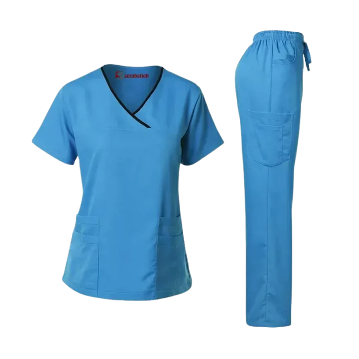 Cross V-Neck With Piping