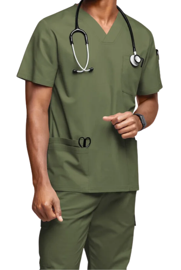 Butter-Soft STRETCH Men's 6-Pocket V-Neck Scrub - Image 3