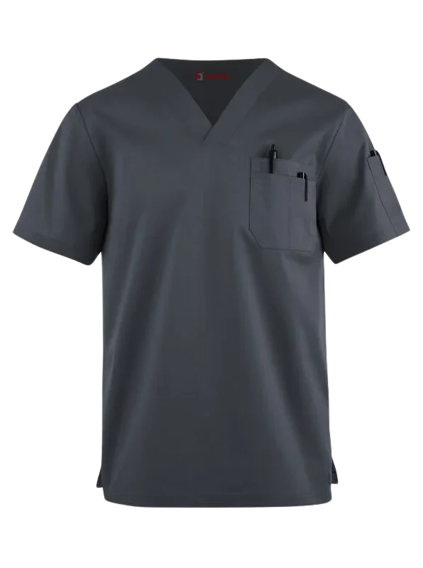 4-Way-STRETCH Men's 4-Pocket V-Neck Scrub