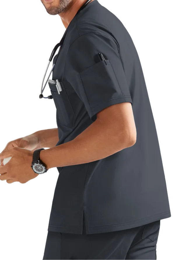 4-Way-STRETCH Men's 4-Pocket V-Neck Scrub - Image 3