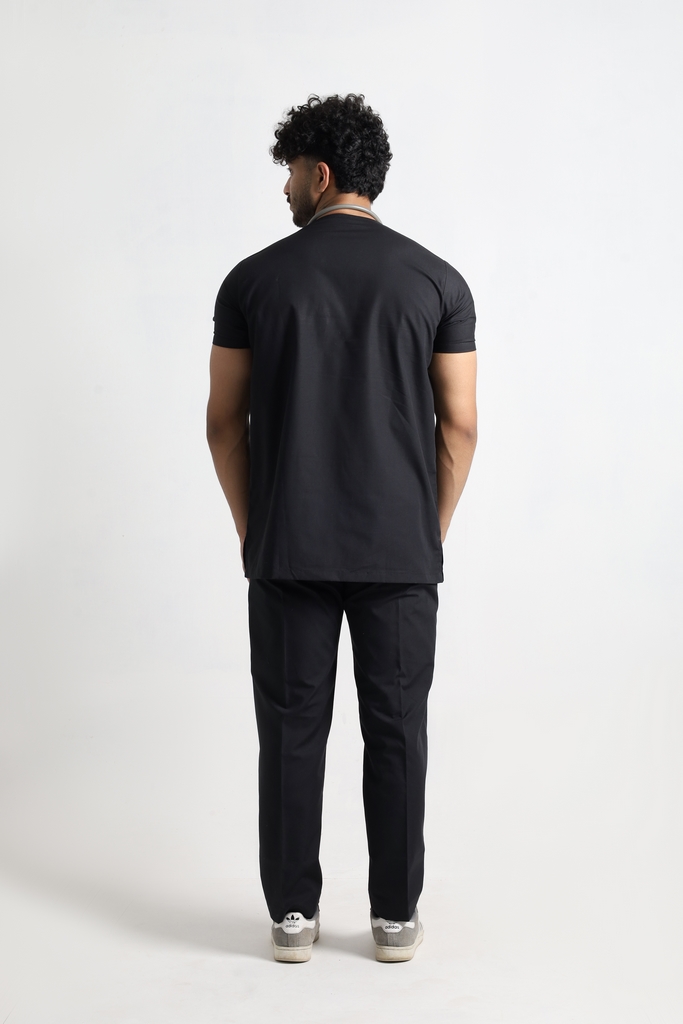 Black & Rust V-neck Performance Scrub - Image 2