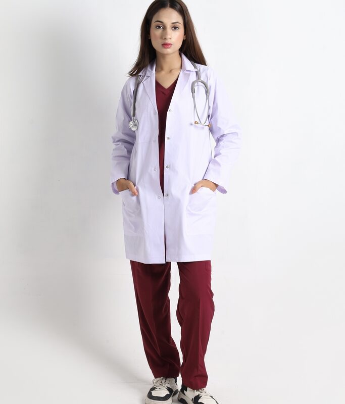 Professional White Lab Coat for Medical Staff