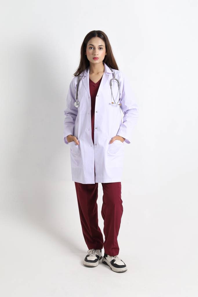 Professional White Lab Coat for Medical Staff