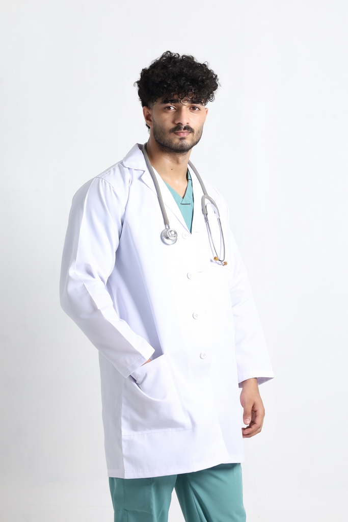 Classic White Physician Lab Coat - Image 2