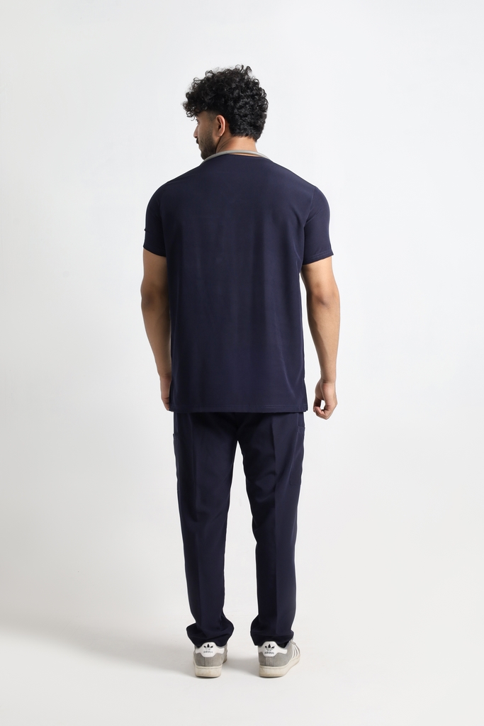Navy Butter-Soft STRETCH Men’s V-Neck Scrub - Image 2