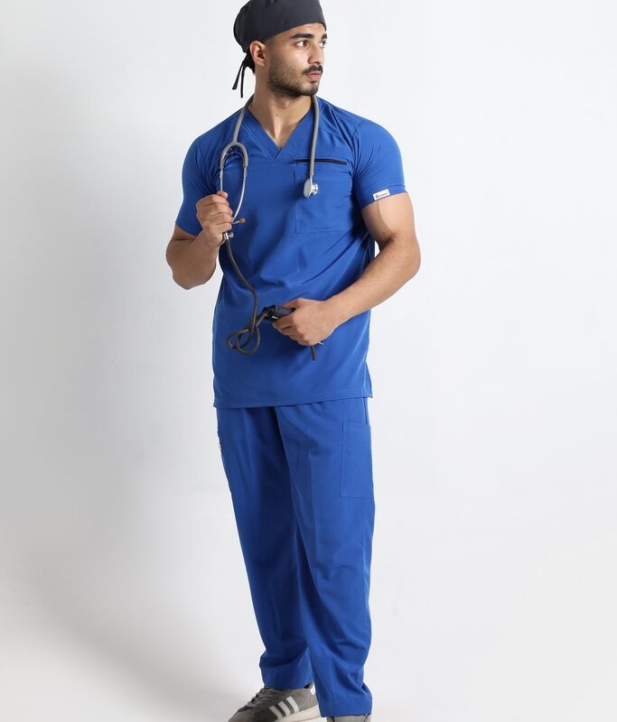 Royal Blue V-Neck Performance Scrubs