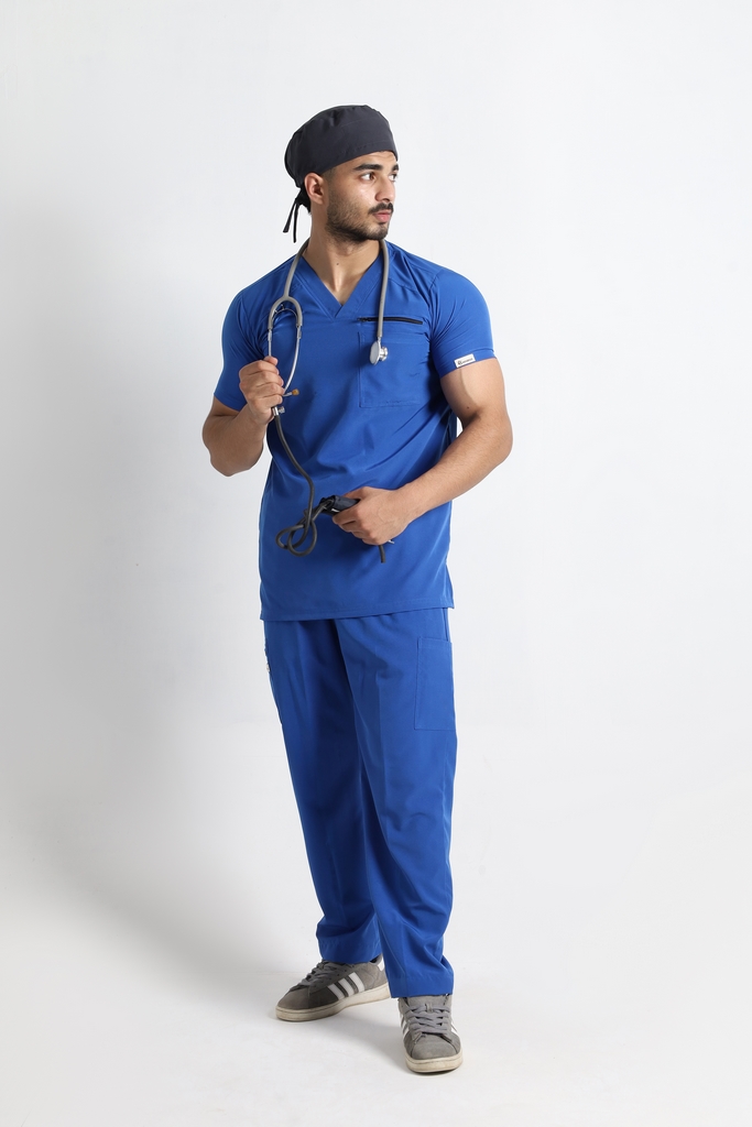 Royal Blue V-Neck Performance Scrubs