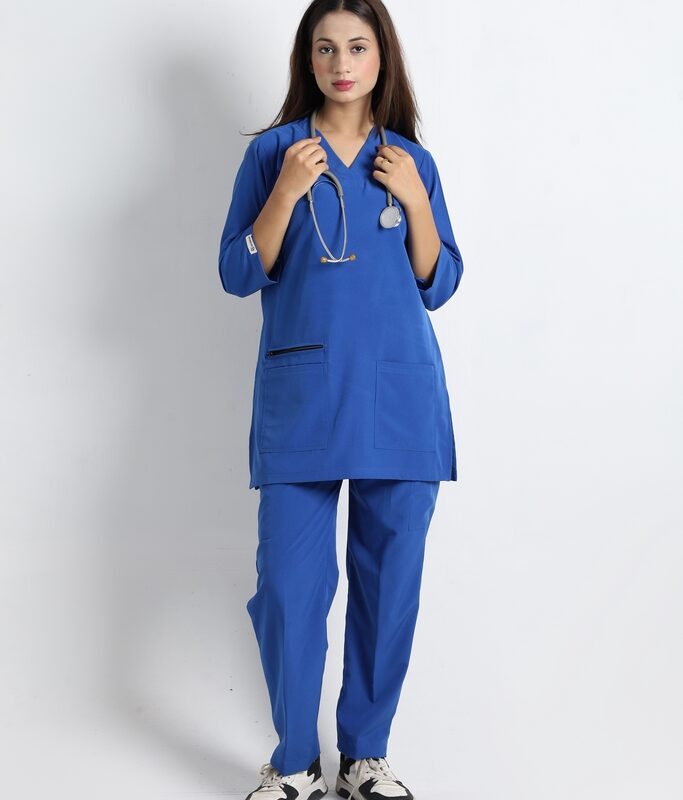 Royal Blue V-Neck Women Performance Scrubs