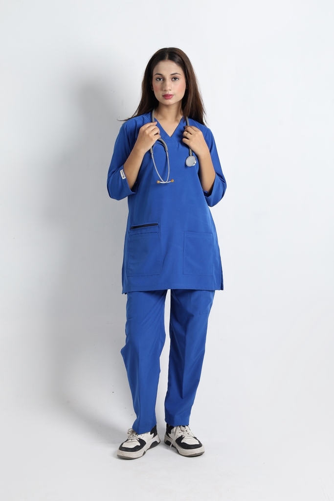Royal Blue V-Neck Women Performance Scrubs