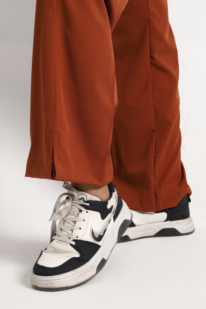 Rust Bell Bottom Women V-Neck Scrub - Image 5